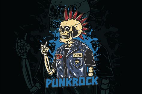 Punk Rock T Shirt Design Template By Stringlabs Thehungryjpeg