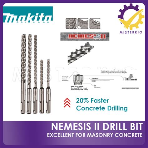 Makita Nemesis Ii Drill Bit For Masonry Concrete Lazada Singapore