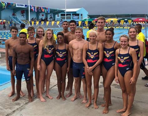 V I National Swim Team Is Competing At CCCAN Swimming Championships