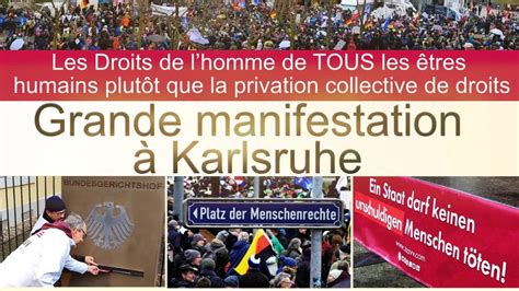 Grande Manifestation Karlsruhe Les Droits De Lhomme De Tous Les