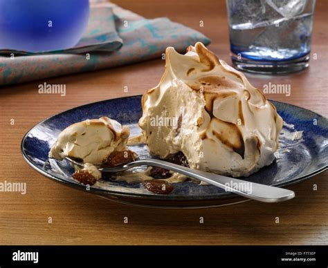 Ginger Baked Alaska Stock Photo Alamy