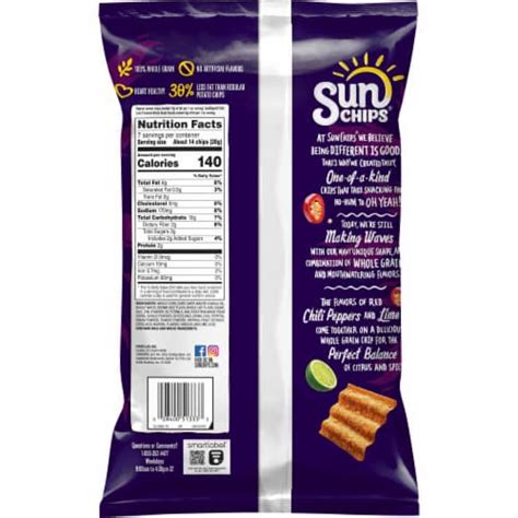 Sun Chips Chili Limon Whole Grain Snacks 7 Oz Smiths Food And Drug