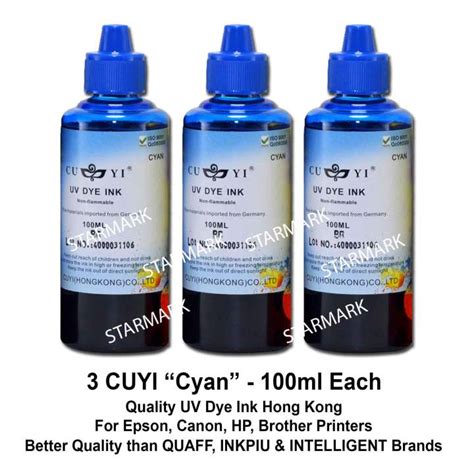 Bottles Cuyi Uv Dye Ink Hong Kong Inks Ml Each Cyan Universal