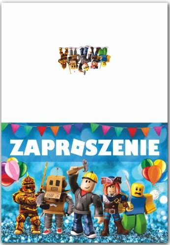 Zaproszenia Roblox Dla Dzieci Na Urodziny Zaproszenia Pl