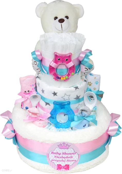 Tort Z Pieluch Pampers Baby Shower 3 13076118355 Ceny I Opinie Ceneo Pl