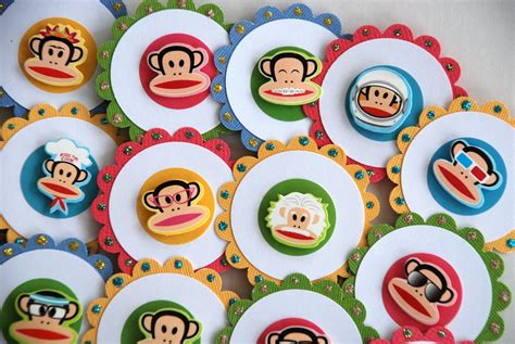 Paul Frank Monkeys Cupcake Toppers GlitterandFrills Flickr