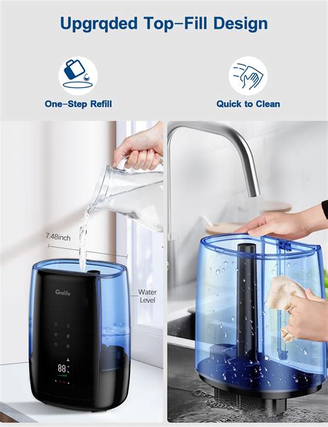 Humidifiers For Bedroom Grelife L Ultrasonic Warm And Cool Mist Top