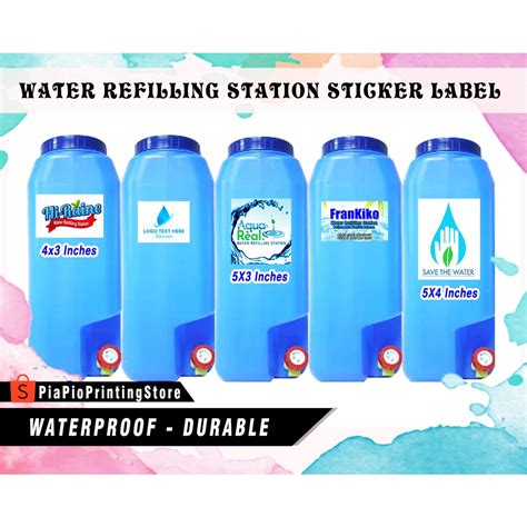 Sticker Label For Water Refilling Station Waterproof And High Quality