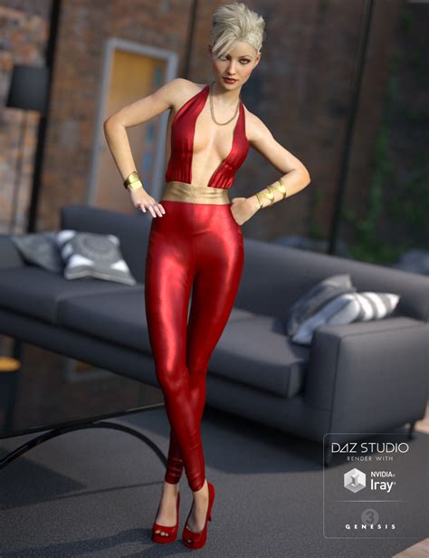 Hot Jumpsuit Outfit For Genesis 3 Female S Daz 3D