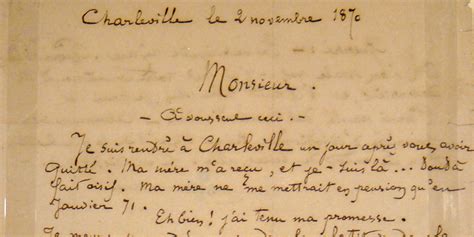 Lettre de Rimbaud à son professeur Georges Izambard BnF Essentiels