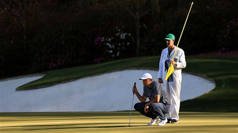 Scottie Scheffler Looks Lines Up A Putt On The No Hole During The