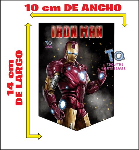 Iron Man Bander N Con Nombre Sakura Artesania