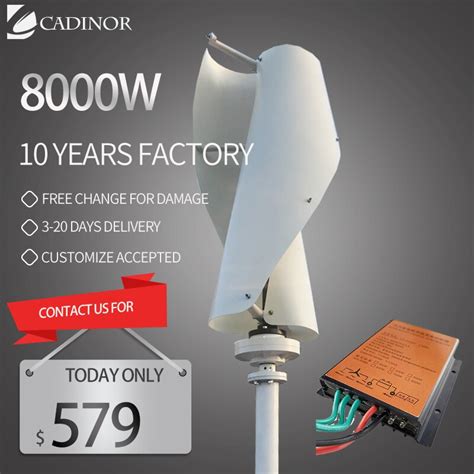 W Kw Wind Turbine V V Vertical Axies Wind Generator Vawt Small