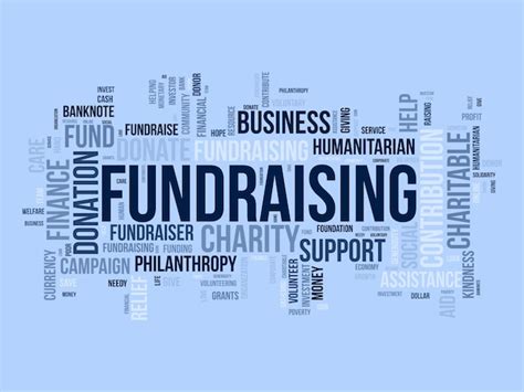 Premium Vector Word Cloud Background Concept For Fundraising Charity