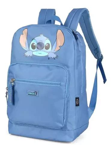 Mochila De Costas Juvenil Do Stitch By Luxcel Ref Cor Azul A O