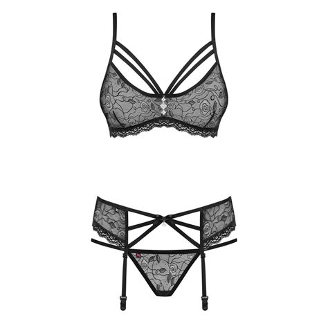 Ensemble Lingerie Pi Ces S M Noir Obsessive Suisses