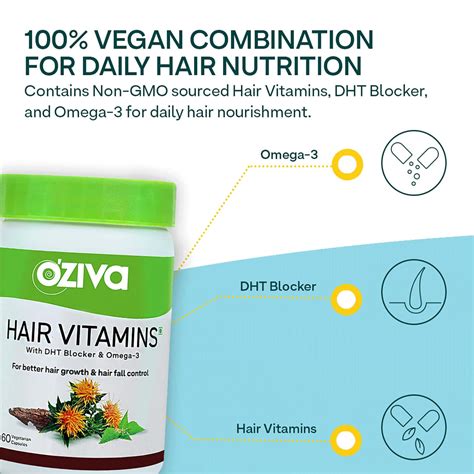 Buy Oziva Plant Based Hair Vitamins 60 Capsules Hair Vitamins For