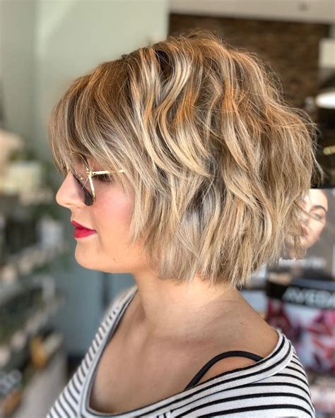 Blonde Shaggy Bob Haircut