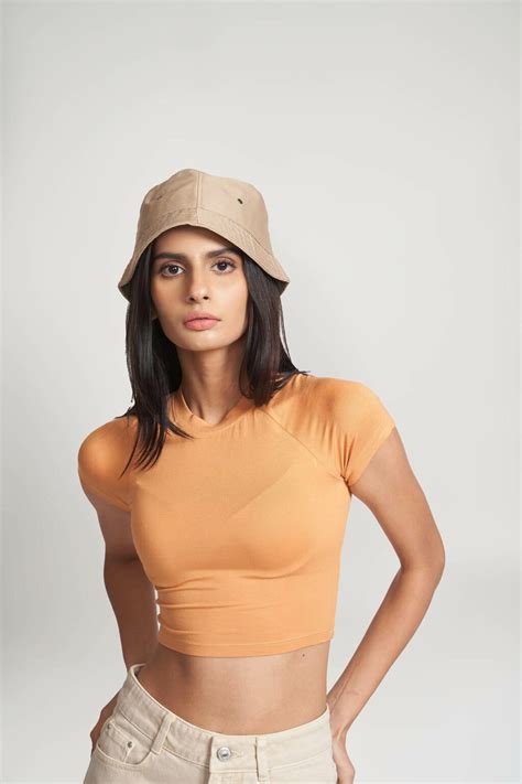 Peachy Raglan Sleeve Crop Top Bonkers Corner