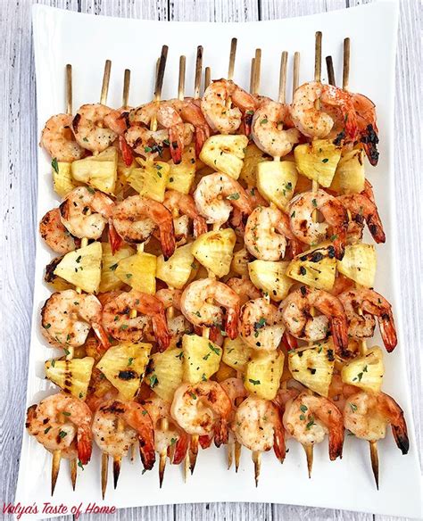 Easy Grilled Hawaiian Shrimp Kabobs Recipe With Pineapple Recipe