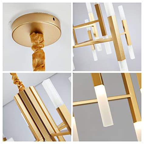 Bokt Modern Gold Led Sputnik Chandelier Mid Century Brushed Brass