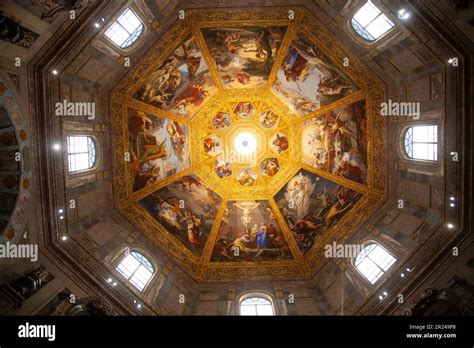 Italy, Tuscany, Florence, The Medici chapel, sculptures by Michelangelo ...