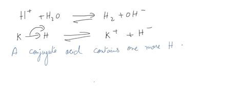 Solved Potassium Hydride Kh Is A Source Of The Strongly Basic