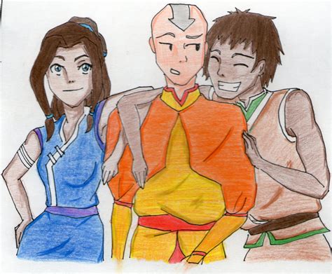 kya, Bumi y Tenzin by inu-kag-anime on DeviantArt