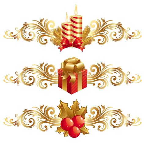 Christmas Symbols And Ornament Stock Vector Illustration Of Holiday