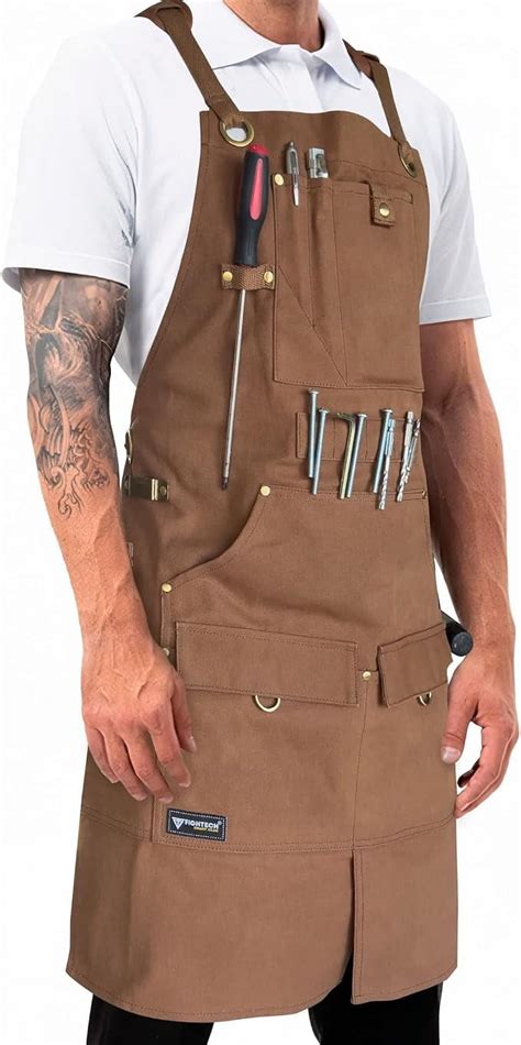 FIGHTECH Work Apron - Heavy Duty Wood Working Apron for Men with Tool