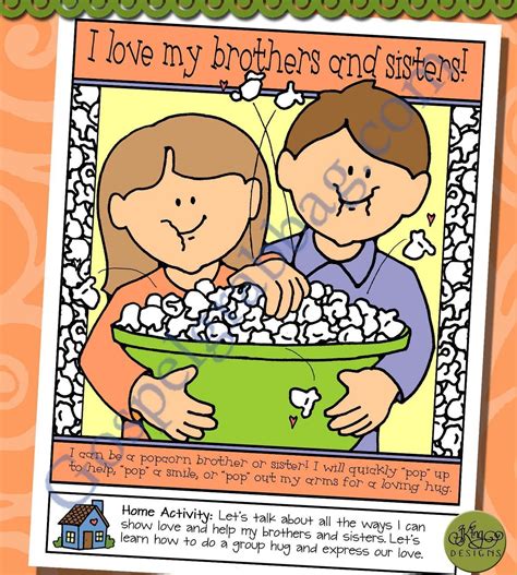 I Love My Brothers And Sisters Poster Or Coloring Page