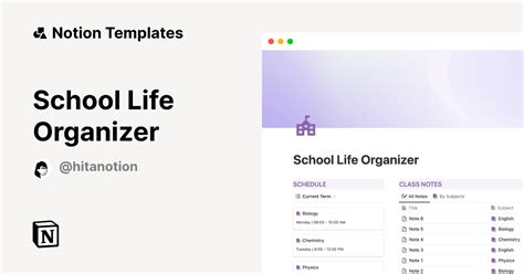 School Life Organizer Template Notion Marketplace