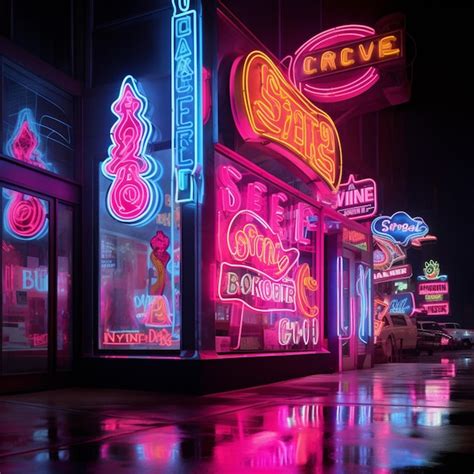 Premium Ai Image The Allure Of Neons Glowing Allure