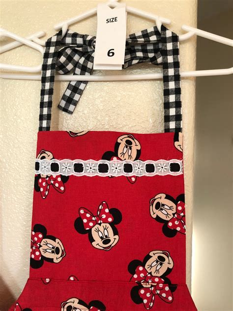 Girls Disney Minnie Mouse Aprons Etsy