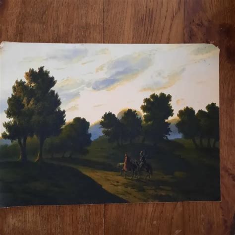 Dessin Ancien Aquarelle Paysage Eur Picclick Fr