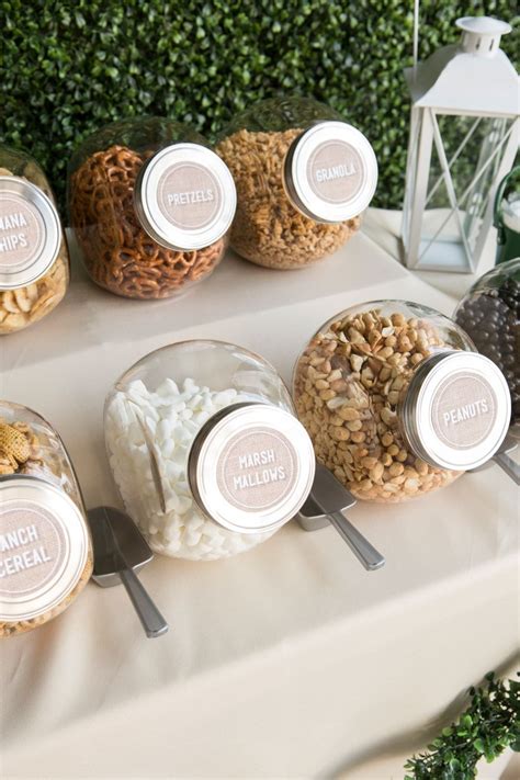 DIY Trail Mix Bar Wedding Dessert Table