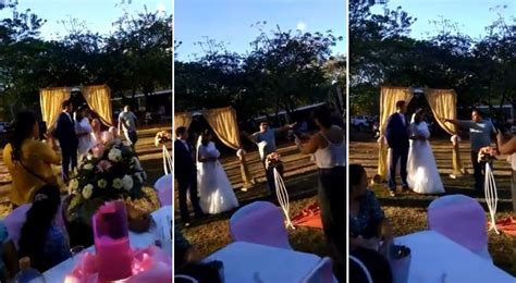 Hombre encara a su ex yerno e interrumpe su boda Tú te ibas a casar