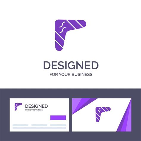 Creative Business Card And Logo Template Australia Australian Boomerang