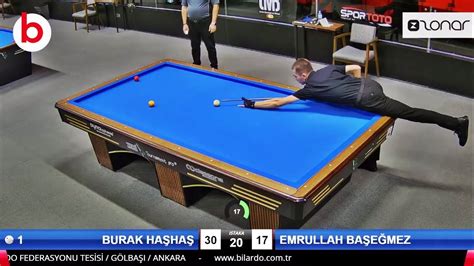 BURAK HAŞHAŞ vs EMRULLAH BAŞEĞMEZ FİNAL 1 8 3 Cushion Billiards