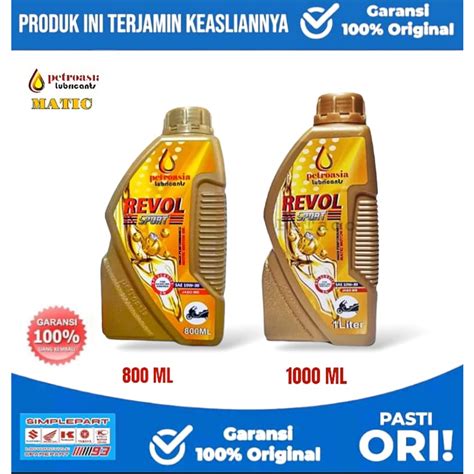 Jual Oli Mesin PETROASIA SPORT MATIC SAE 10W 30 0 8L 800ML 1L