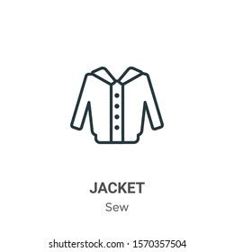 Jacket Outline Vector Icon Thin Line Stock Vector (Royalty Free ...