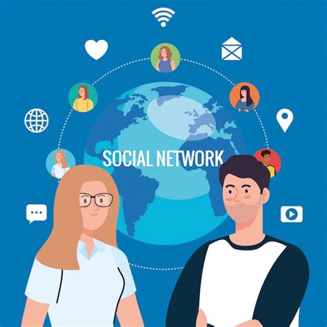 Réseau De Médias Sociaux Personnes Connectées Pour Un Concept