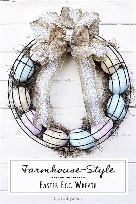 Farmhouse Style Easter Egg Wreath Diy