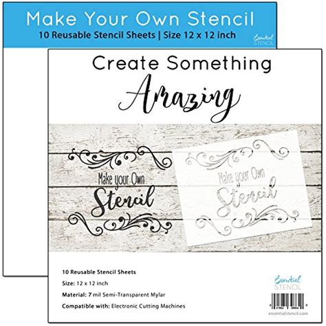 Buy Make Your Own Stencil Pack X Inch Blank Stencil Sheets