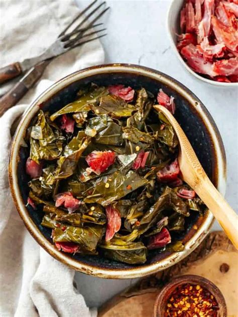 Crockpot Collard Greens With Ham Hocks Story Dr Davinah S Eats