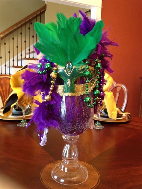 Mardi Gras Table Setting Center Piece Mardi Gras Decorations Mardi