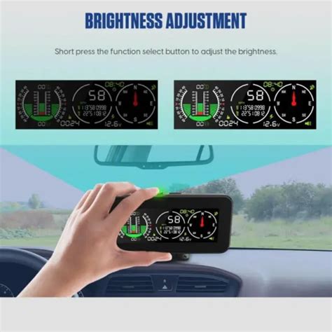 Vehicle Inclinometer Slope Meter Level Speedometer 2023 Compass Hud Gauge O6t2 Eur 34 49