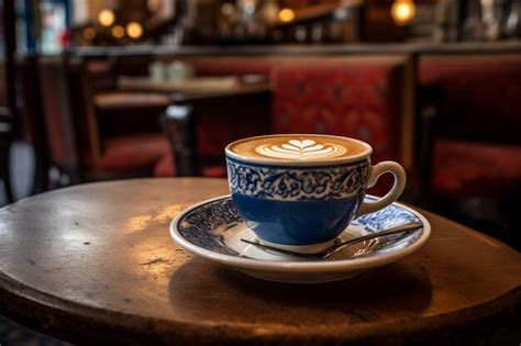 Premium Photo | Cup of coffee at cafe table