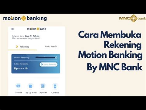 Cara Membuka Rekening Motion Bank Secara Online Motion Bank By Mnc