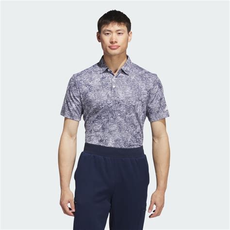 Adidas Aerial Jacquard Golf Polo Shirt Grey Adidas Uk